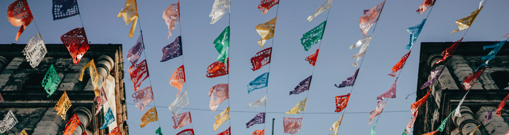 Bandeiras de festas típicas mexicanas